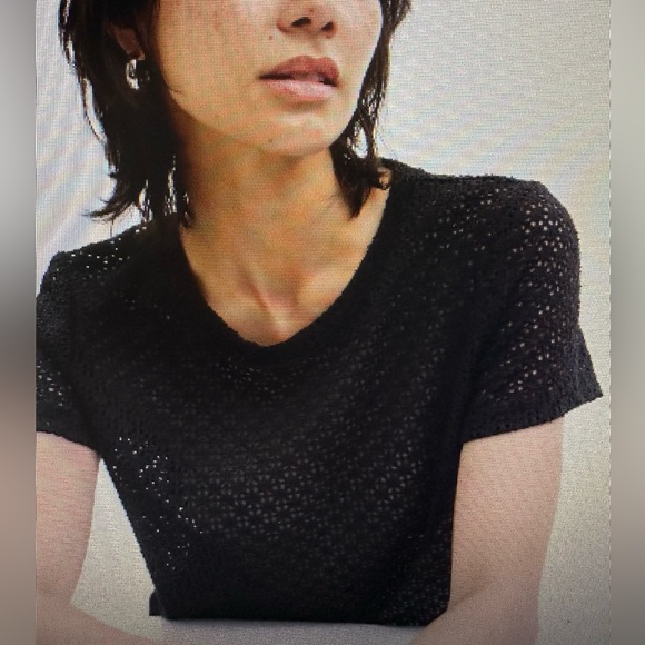 Gap, crochet, black tee, NWT, size XXL tall - Picture 4 of 9